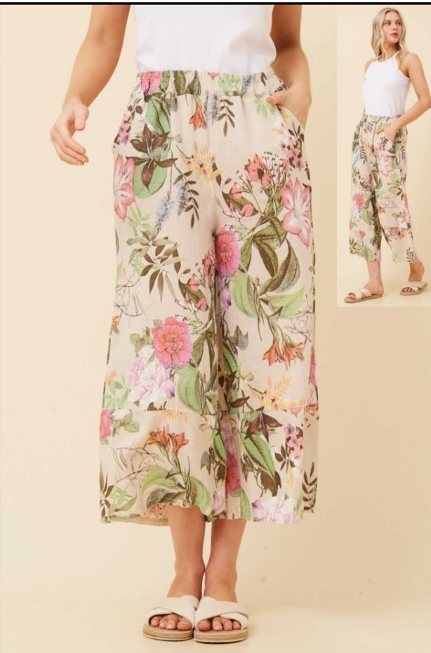 bottega Moda Shaila Floral Print Pant