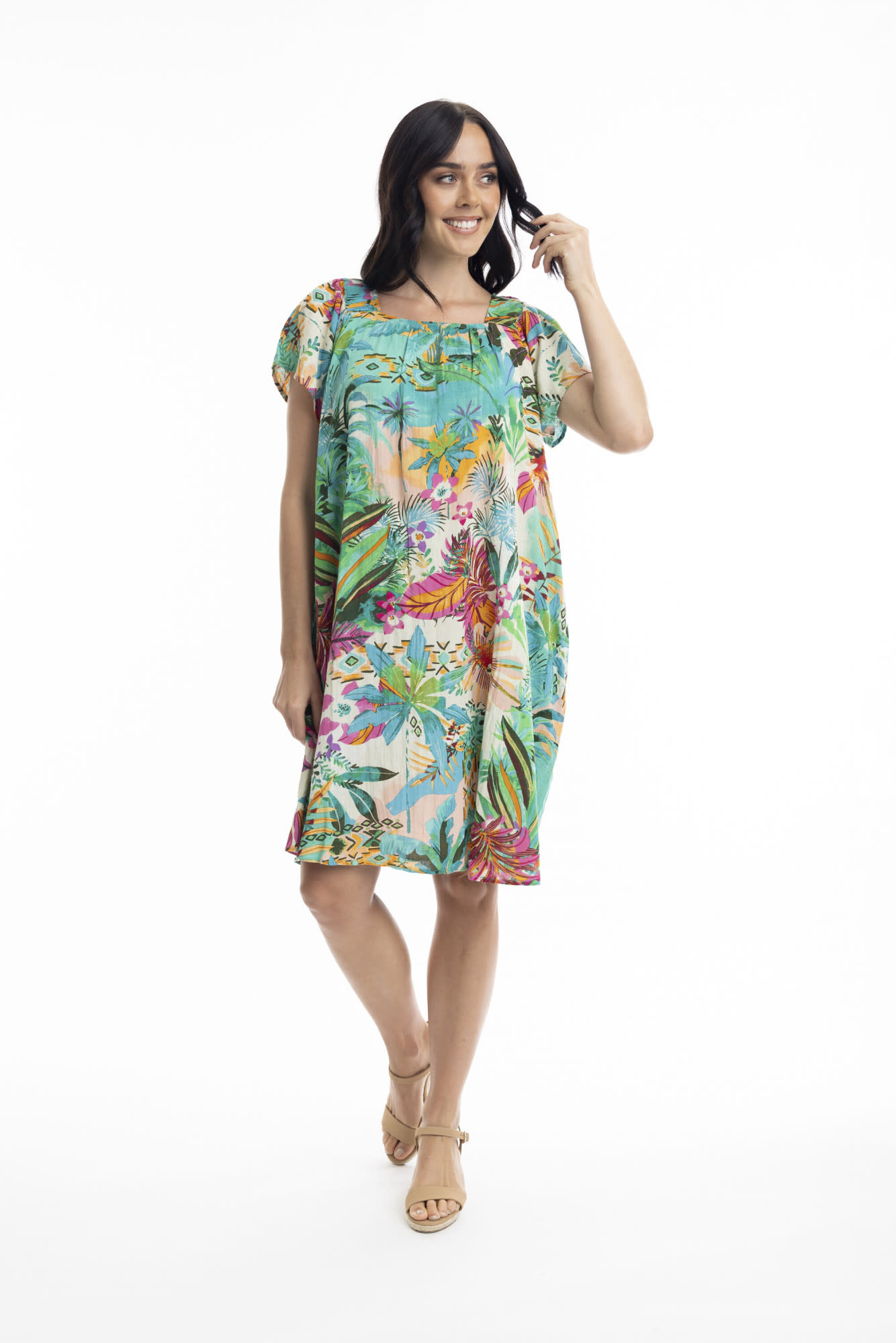 Orientique Australia Hanalei Square Neckline Dress