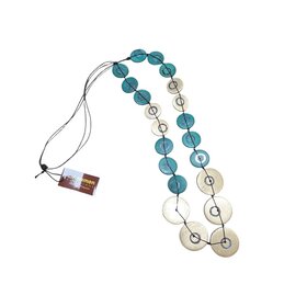 Cinnamon creations Wooden Gold/Green Necklace