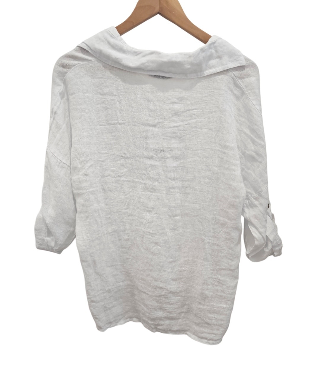 bottega Moda Chloe White Linen Top