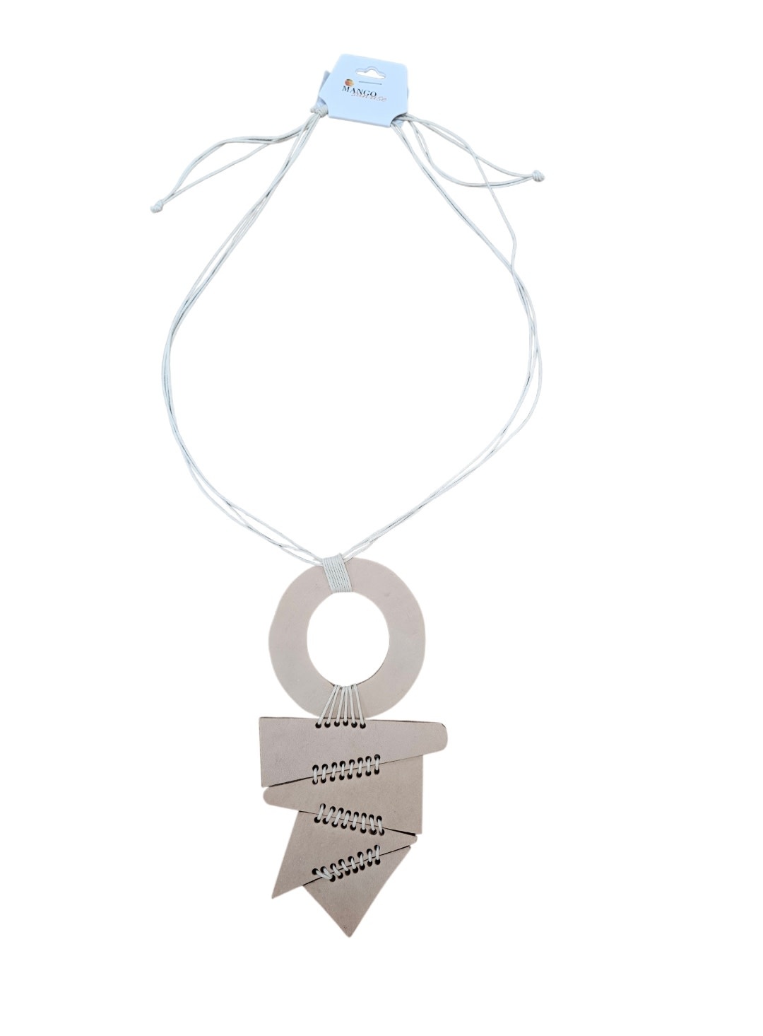 Mango Sunrise Leather Tribal Necklace