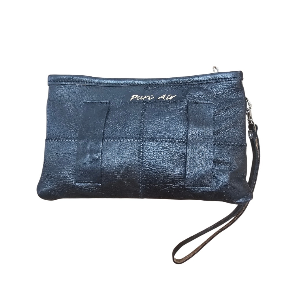 Bongo Python Leather Clutch