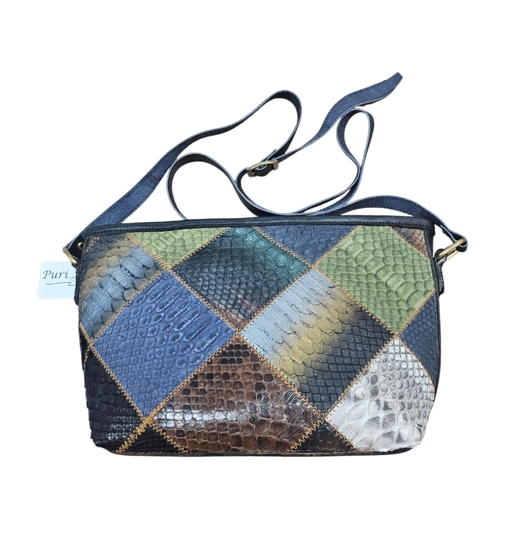 Bongo Python Leather Handbag