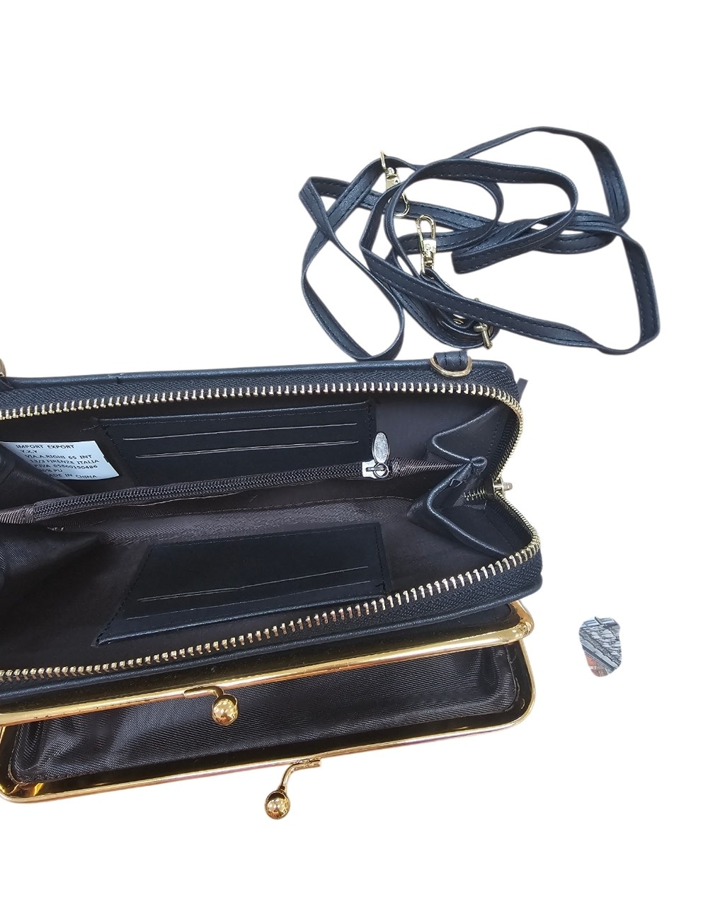 Little Secrets Louise Black Clutch Crossover Handbag