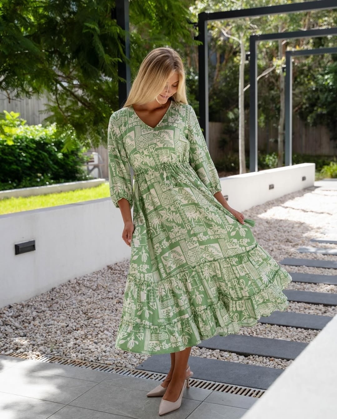 Willow Tree Rebecca Sage Tiered Dress