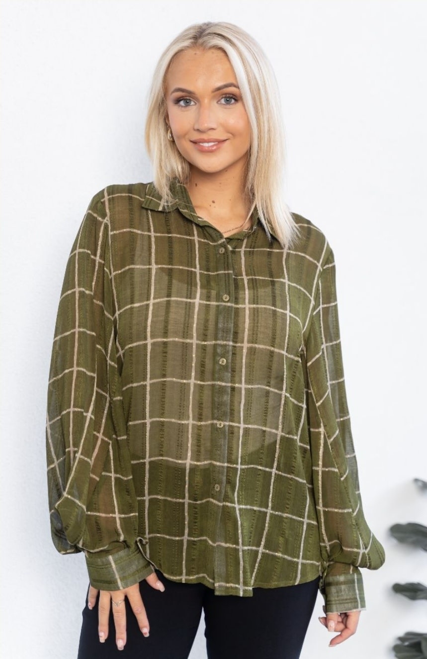 Willow Tree Checkered Khaki Shirt