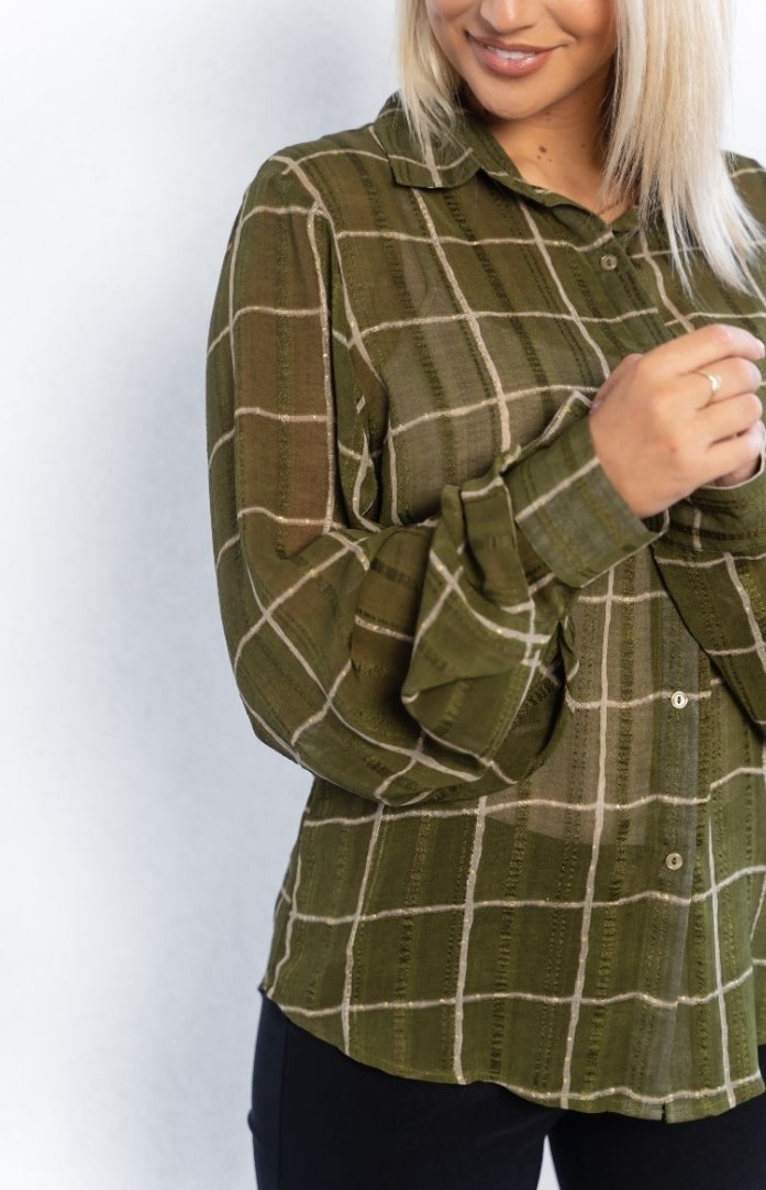 Willow Tree Checkered Khaki Shirt