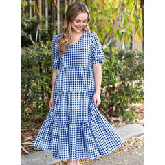 Josie Navy Gingham Dress