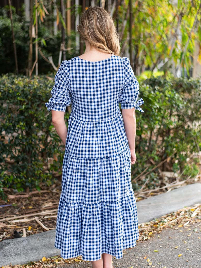 Josie Navy Gingham Dress