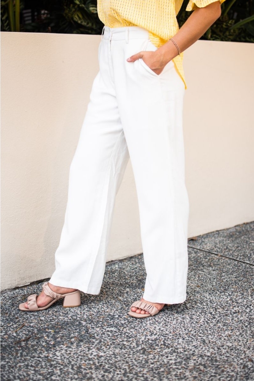 Fria the Label Lorraine White Pants