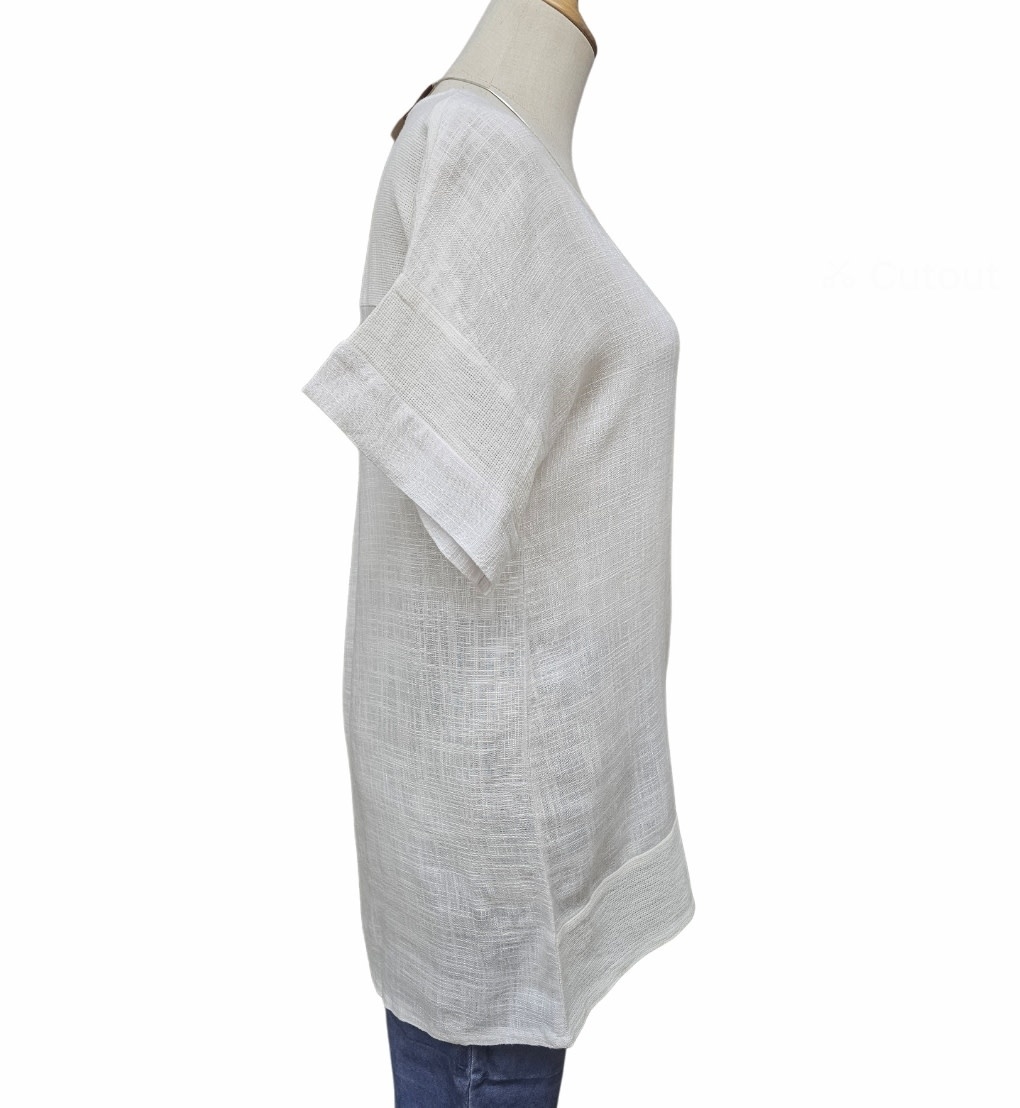 Indigo Designs Phoenix White Trim Detail Top