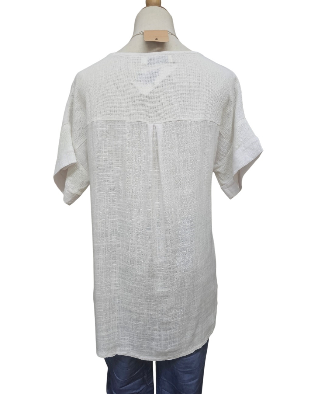 Indigo Designs Phoenix White Trim Detail Top