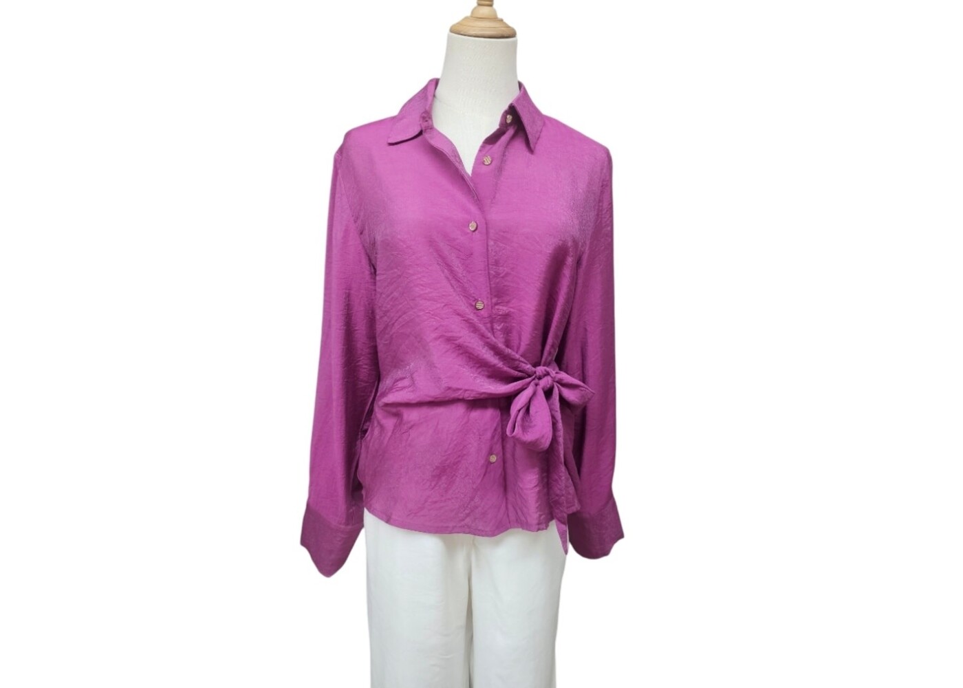 Salty Bright Sassy Magenta Tie Top