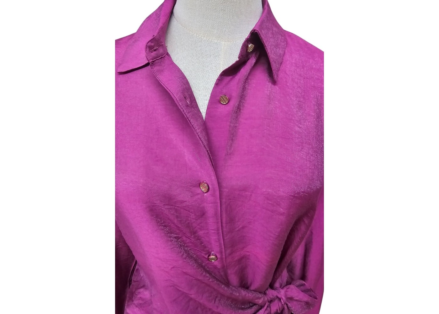 Salty Bright Sassy Magenta Tie Top