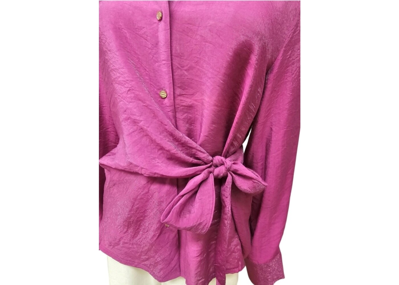 Salty Bright Sassy Magenta Tie Top