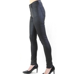 Janet Black Wet Look Skinny Pants