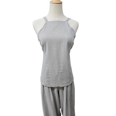 Savarna Tribe Fleu Grey Linen Top