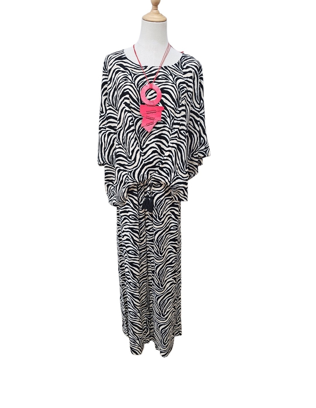 Mango Sunrise Zebra Print Paradise Pant