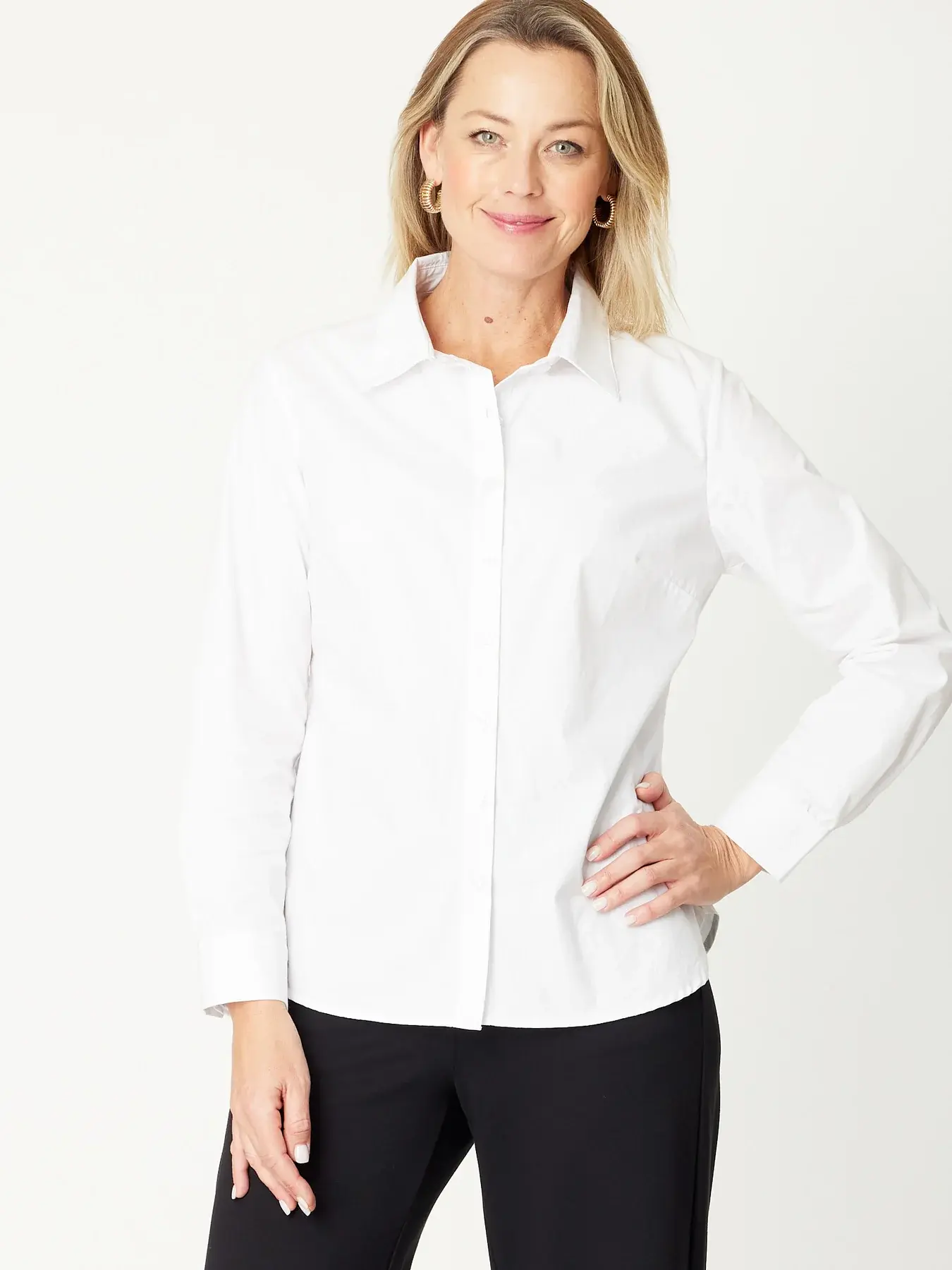 Cordelia St Essential White Cotton Shirt