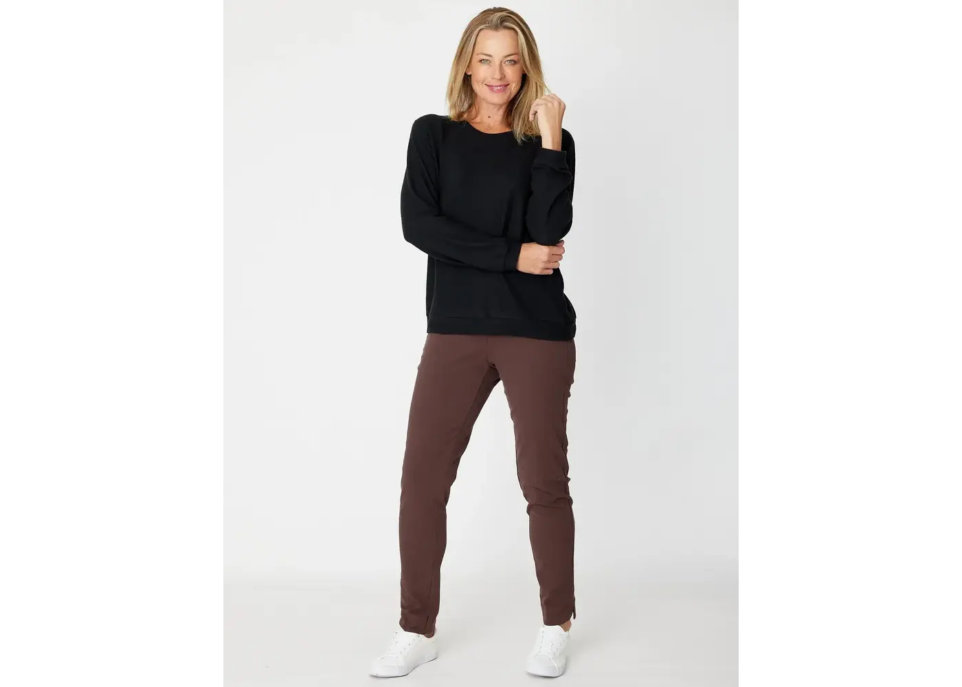 Luna Sky Soft Knit Top - Black