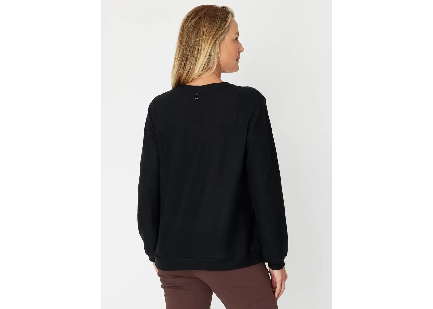 Luna Sky Soft Knit Top - Black