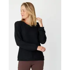 Luna Sky Soft Knit Top - Black