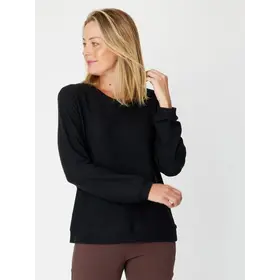 Luna Sky Soft Knit Top - Black