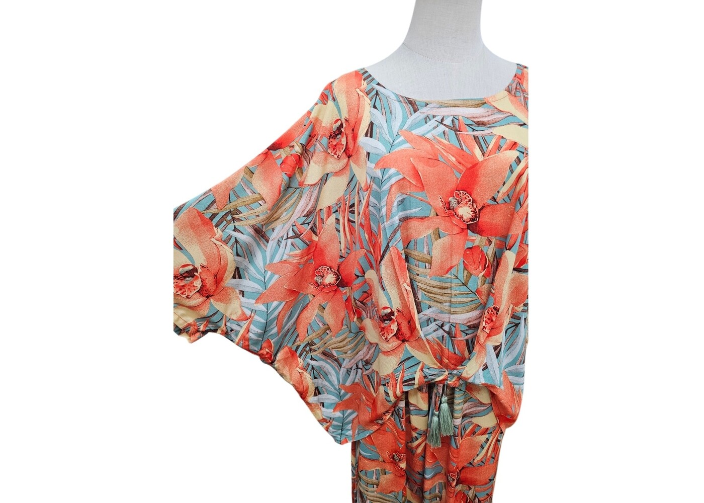 Mango Sunrise Orange Floral Molly Top