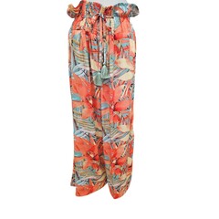 Mango Sunrise Orange Floral Paradise Pants