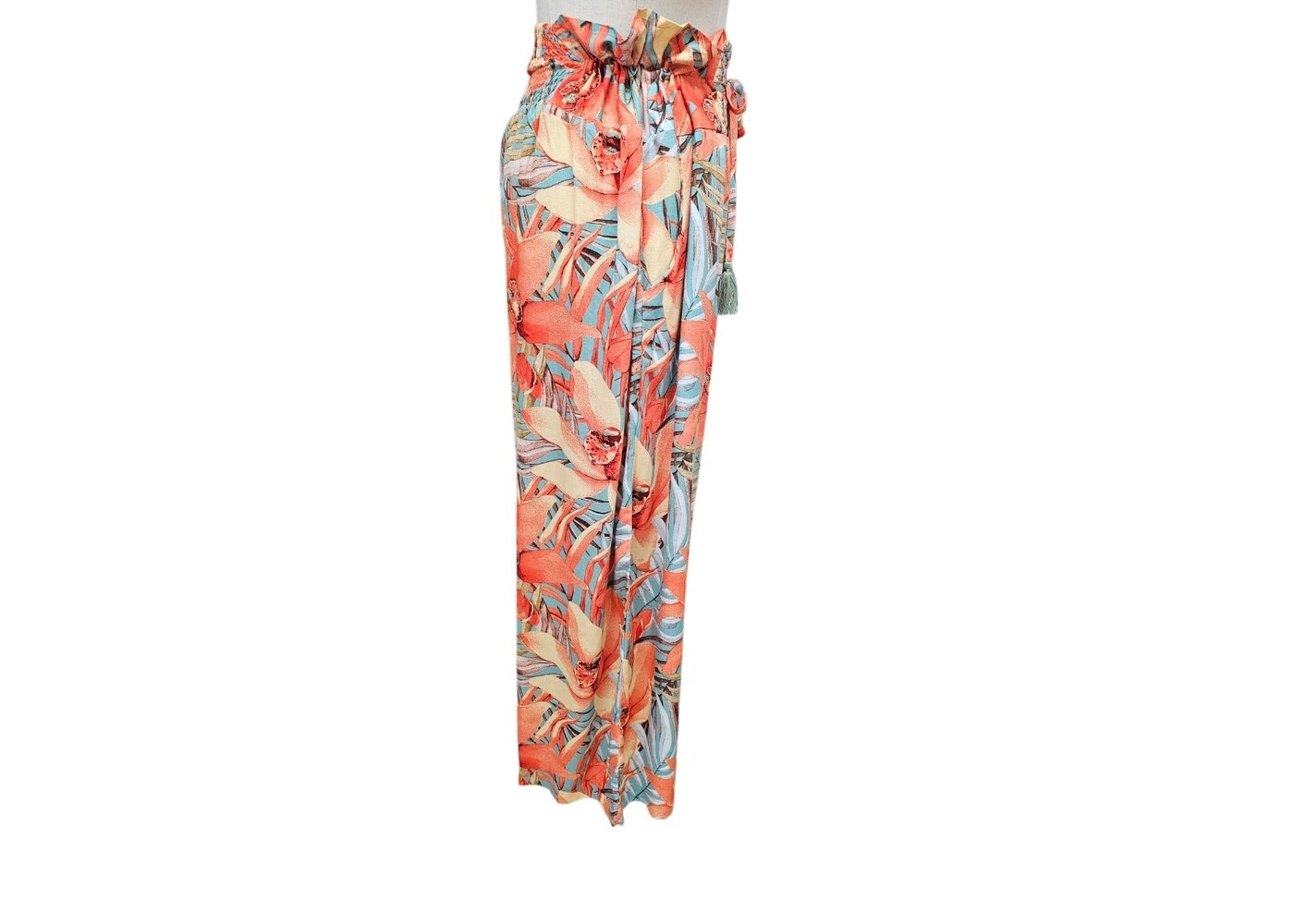 Mango Sunrise Orange Floral Paradise Pants