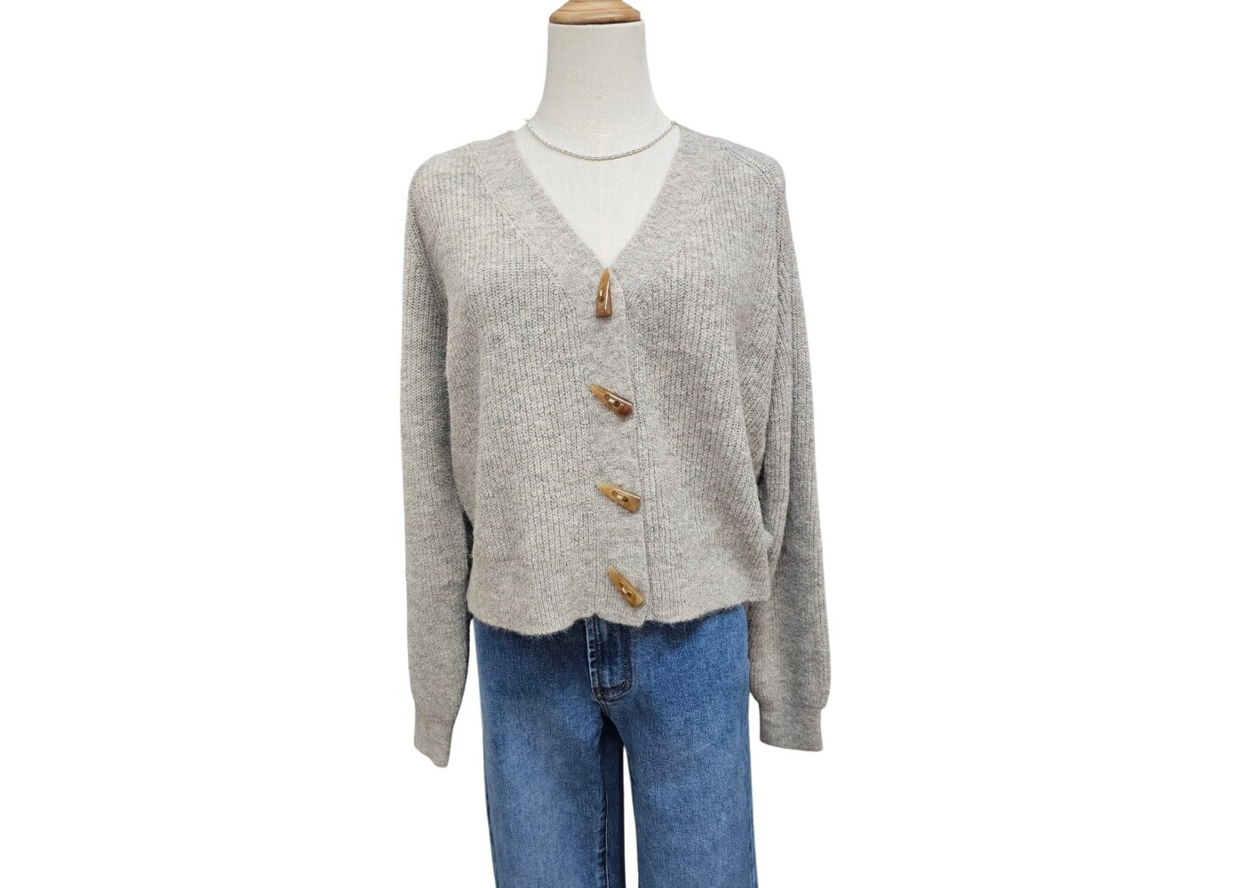 Luna Sky Recycled Soft Yarn Cardigan - Oatmeal