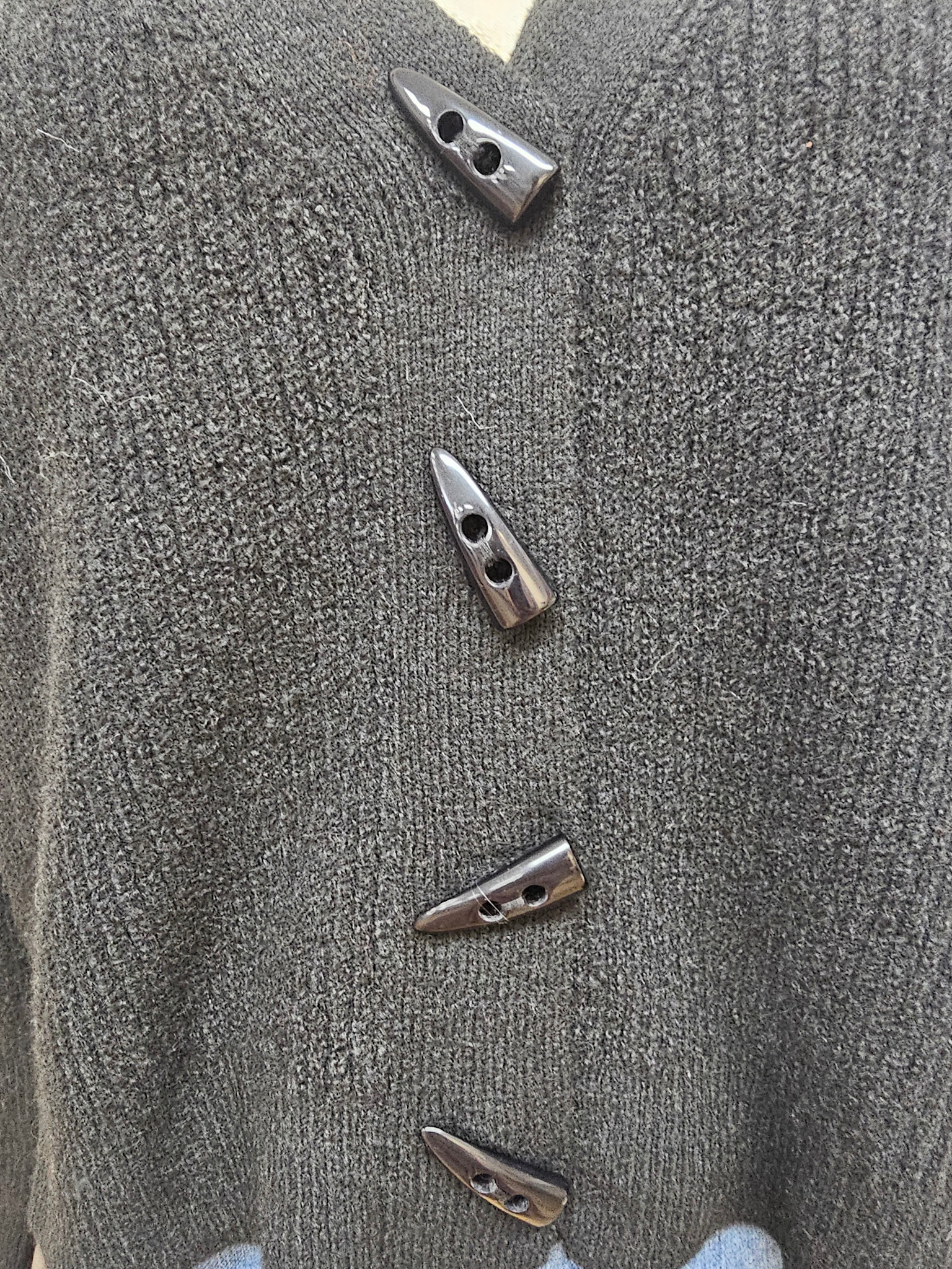 Luna Sky Recycled Soft Yarn Cardigan - Black