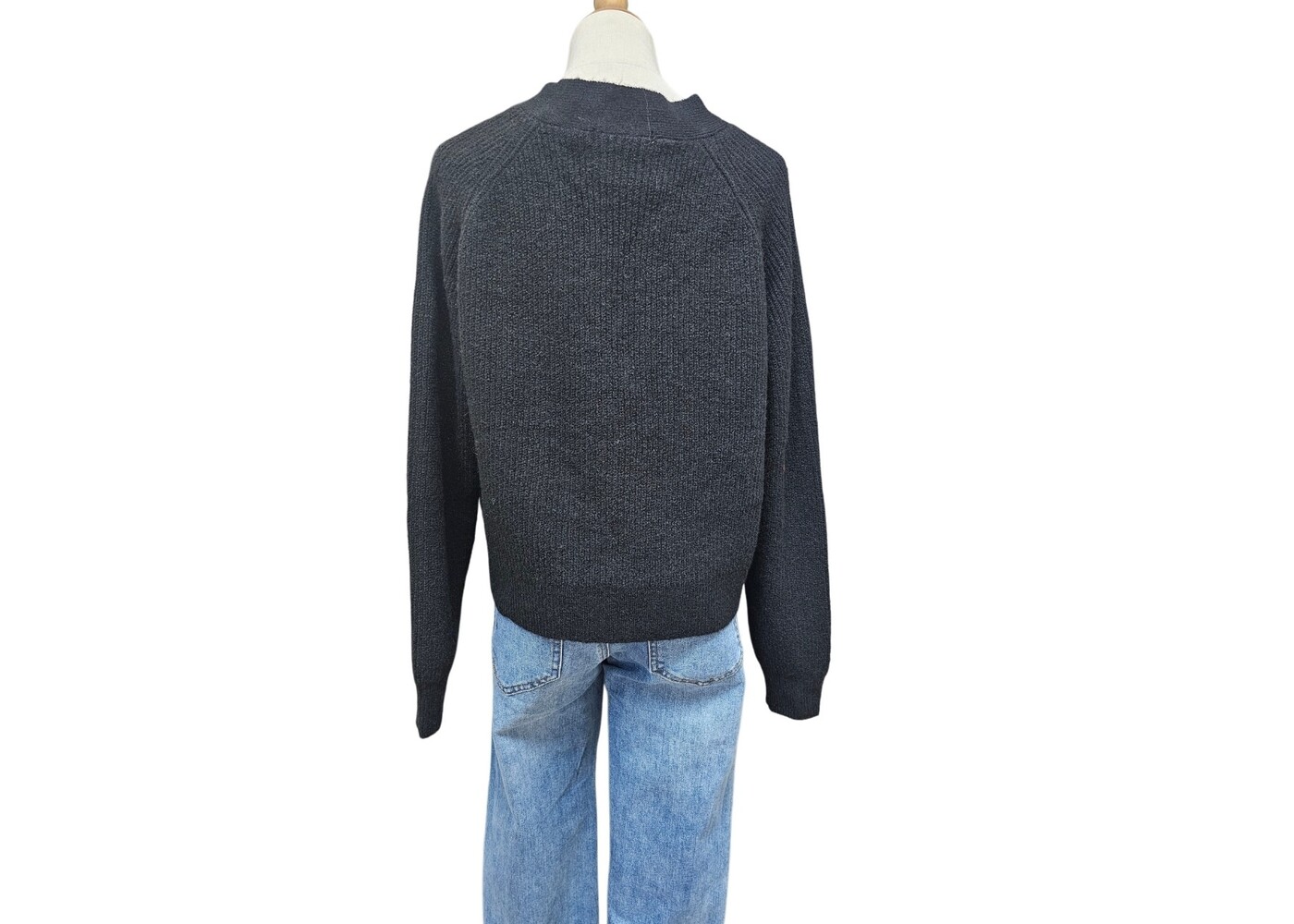 Luna Sky Recycled Soft Yarn Cardigan - Black