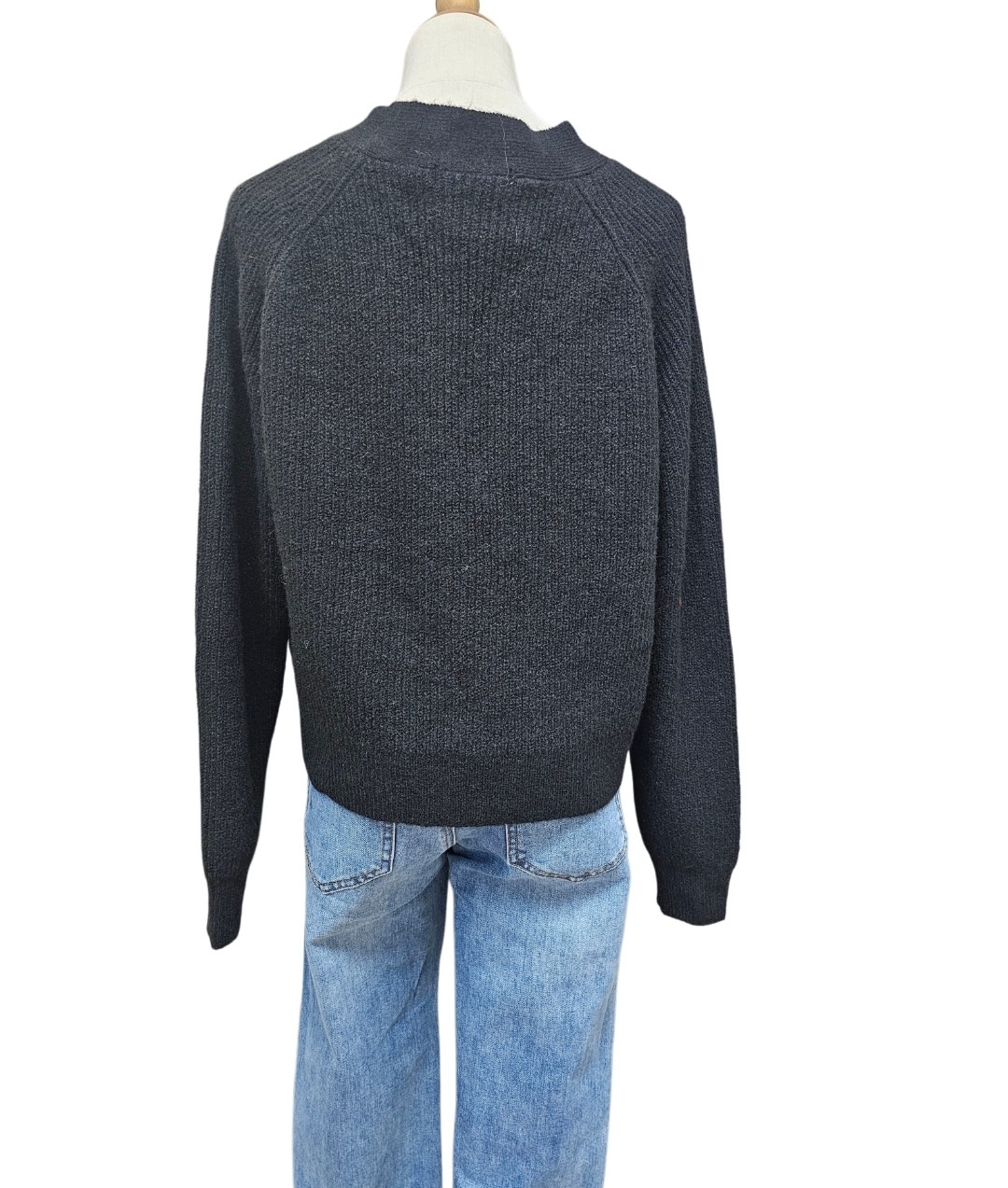 Luna Sky Recycled Soft Yarn Cardigan - Black