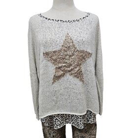 Vera May Italian Star Detail Top - Sabbia L/XL 16-18