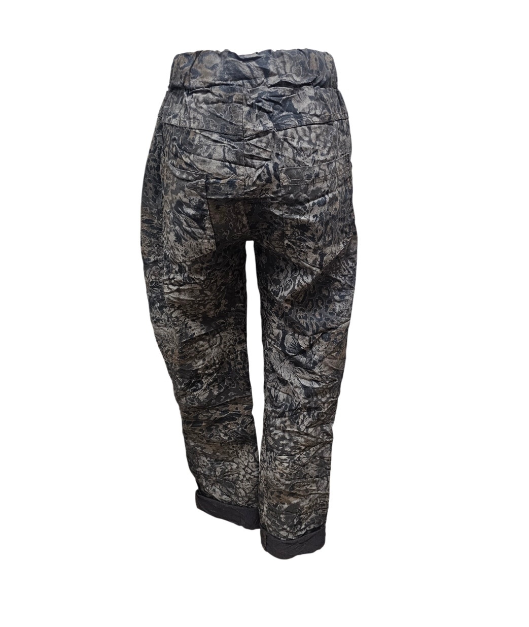 Vera May Leopard Italian Pants -Chocolate