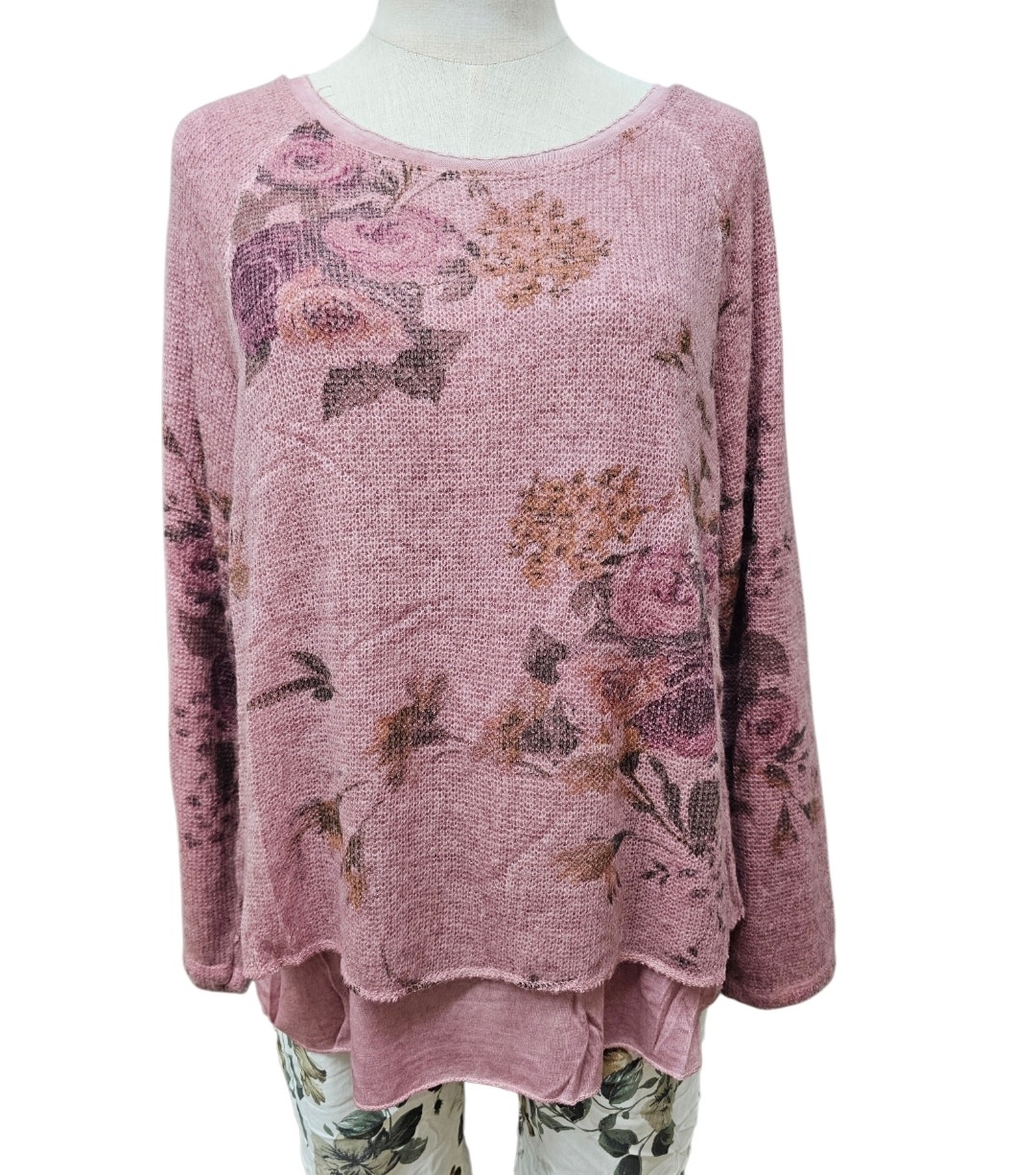 Vera May Floral 2 in 1 Top - Rosa