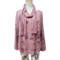 Vera May Floral 2 in 1 Top - Rosa - Size L/XL 14-18