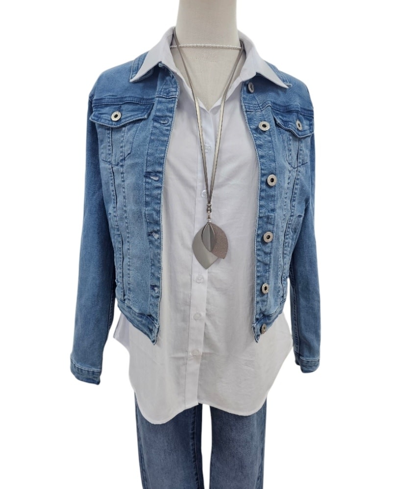 wakee Denim Light Blue Denim Jacket