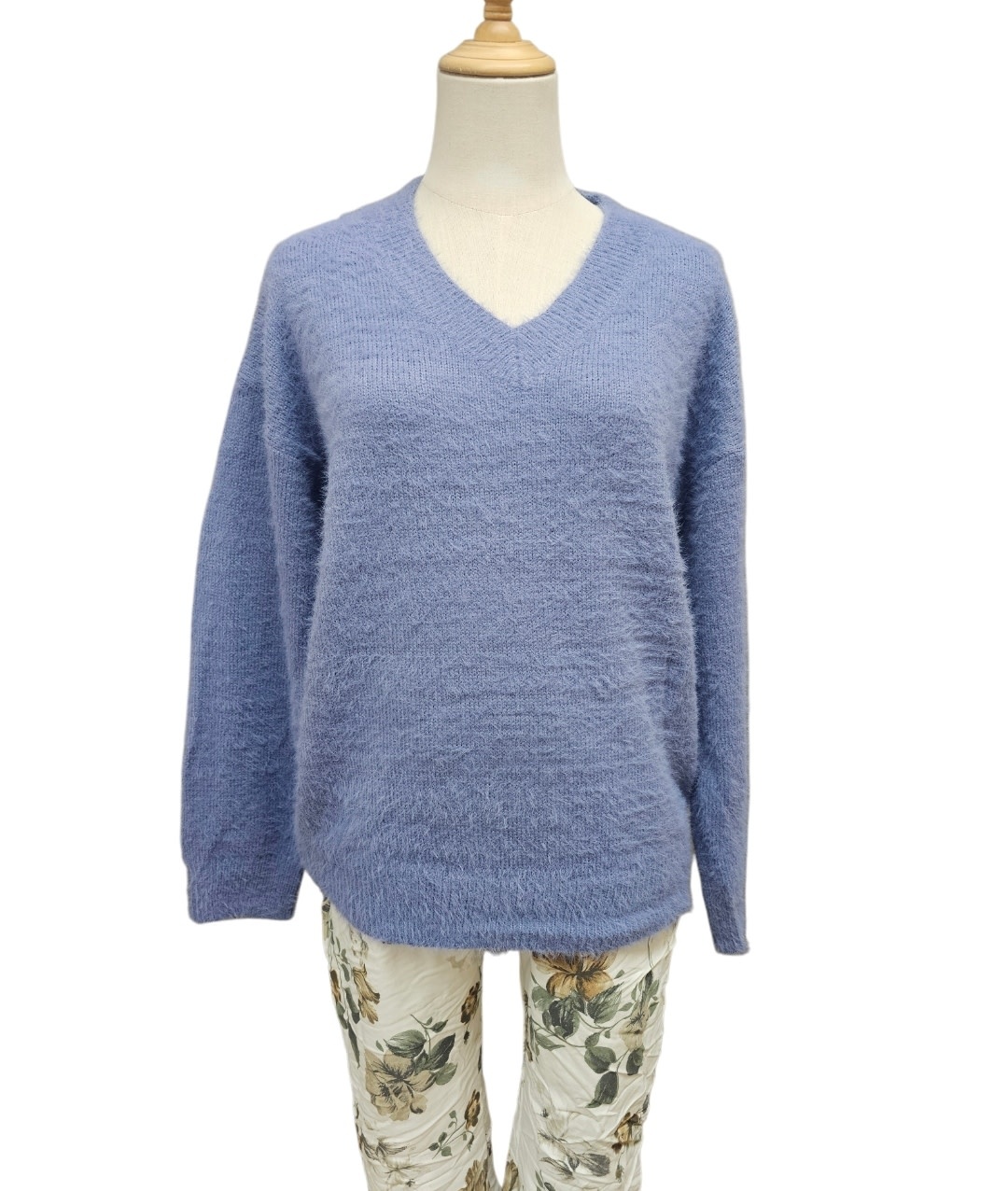 Fria the Label Mandy Fluffy V Neck Jumper