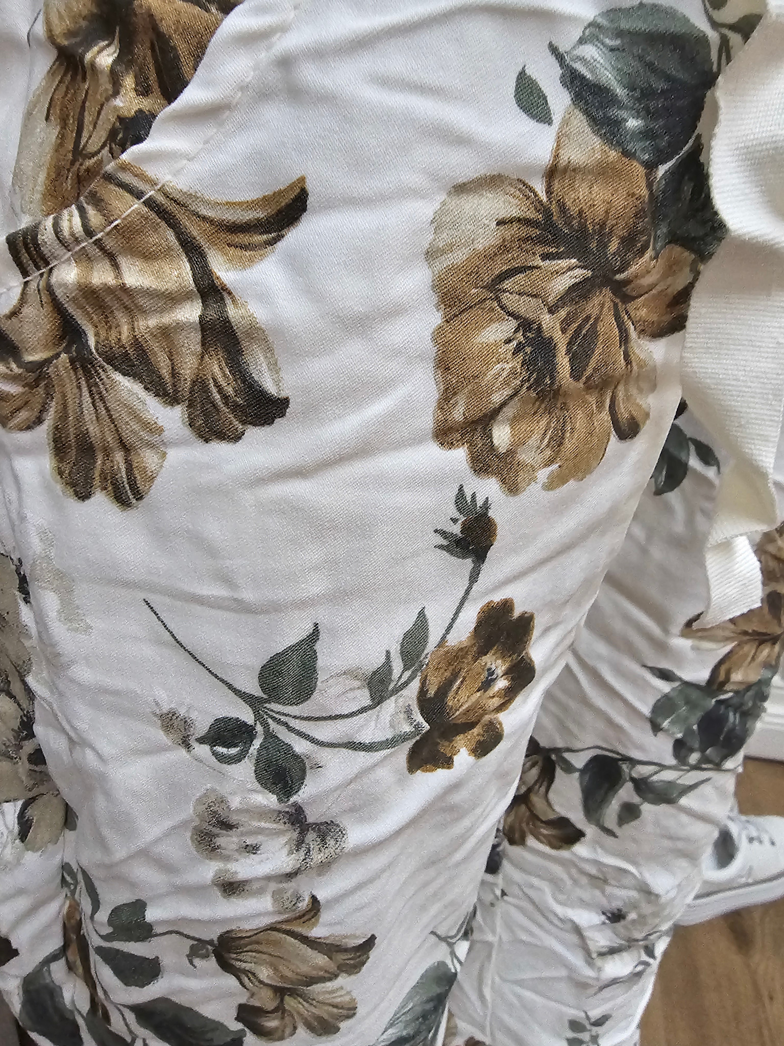 Vera May Floral Italian Pants - White