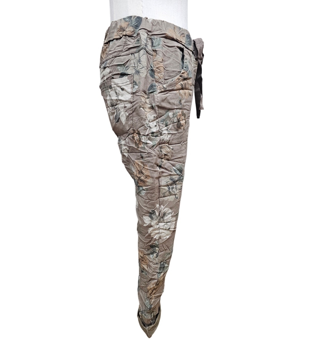Vera May Floral Italian Pants - Fango