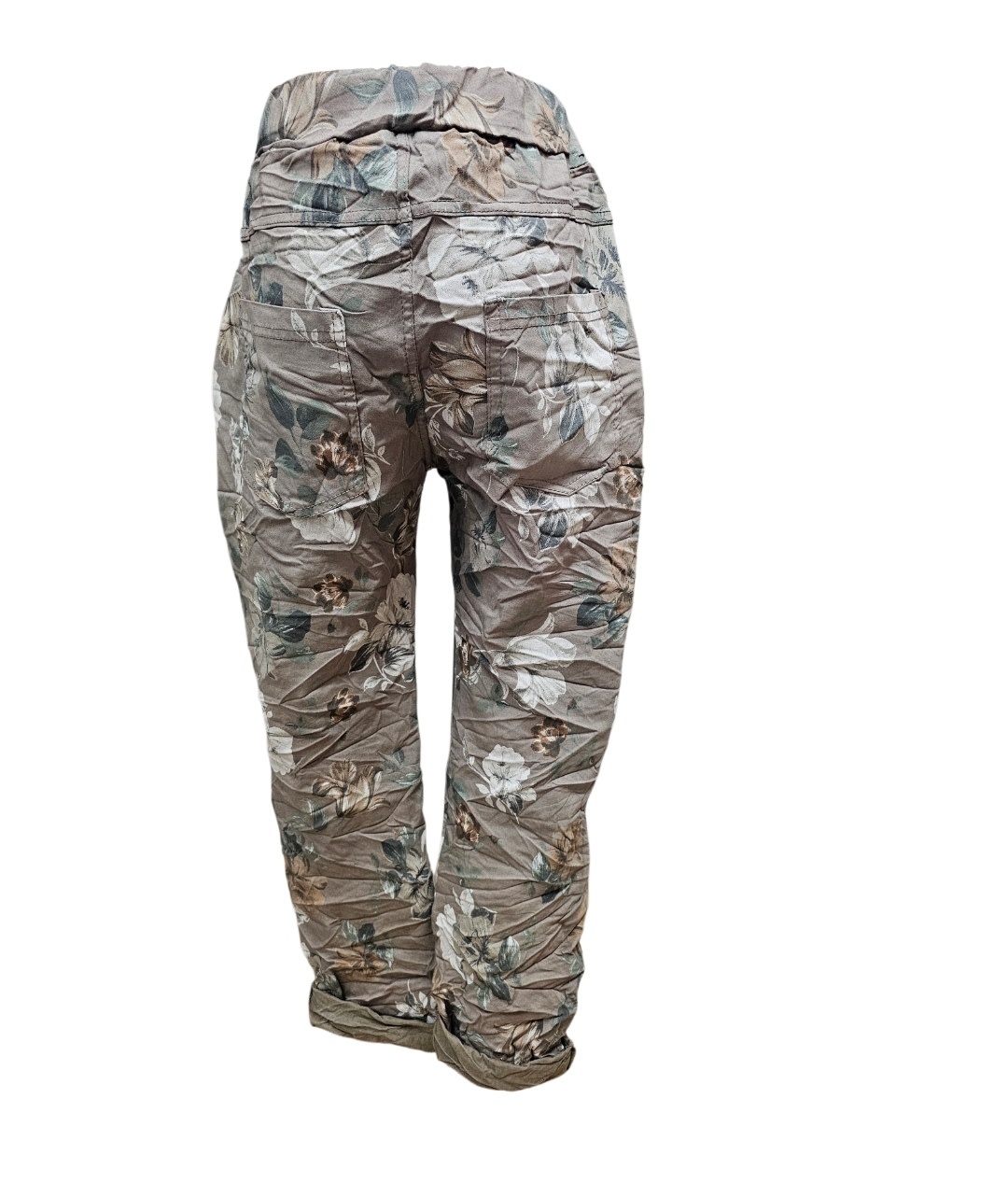 Vera May Floral Italian Pants - Fango