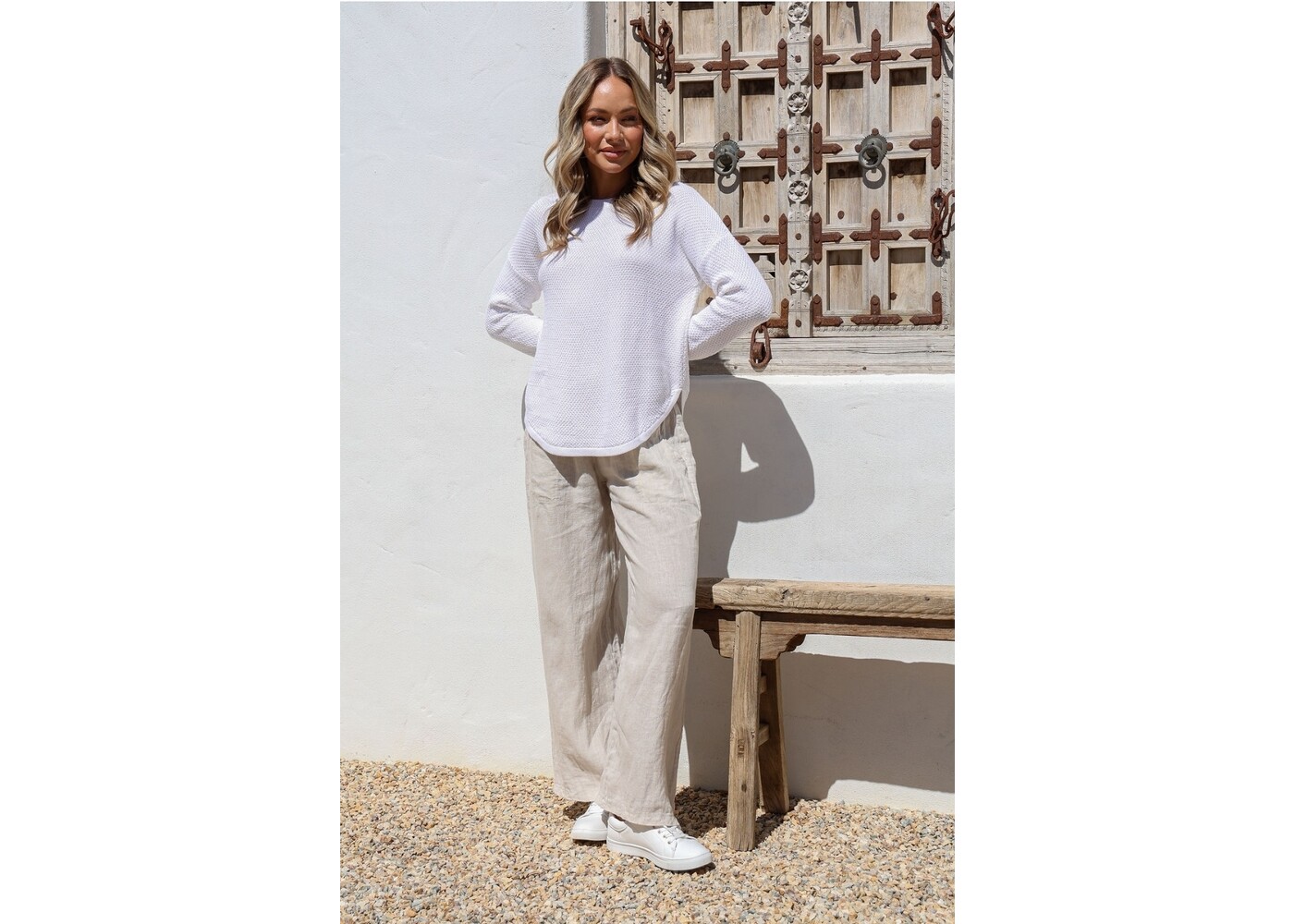 Silence & Noise I'm famous cotton zip back jumper