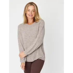 Luna Sky Soft Knit Top - Latte Size Large