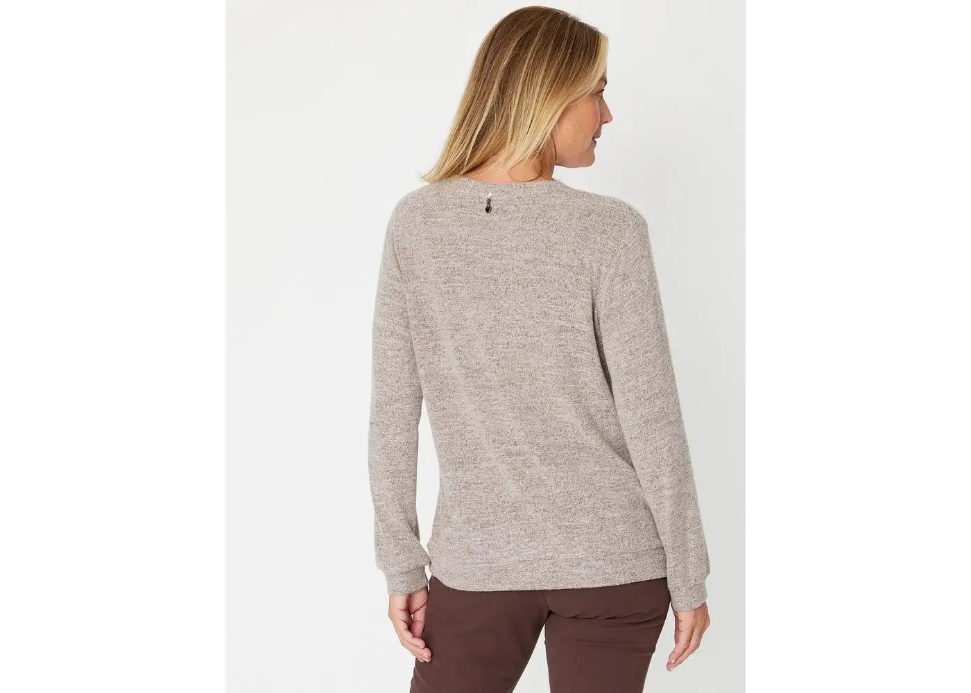 Luna Sky Soft Knit Top - Latte