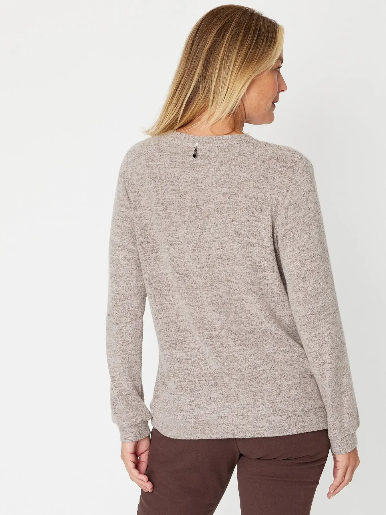 Luna Sky Soft Knit Top - Latte
