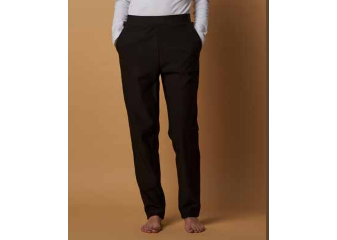 Cherrylane Black Ponti Pants Fleece Lined w Pockets