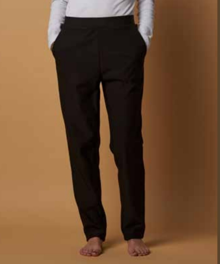 Cherrylane Black Ponti Pants Fleece Lined w Pockets