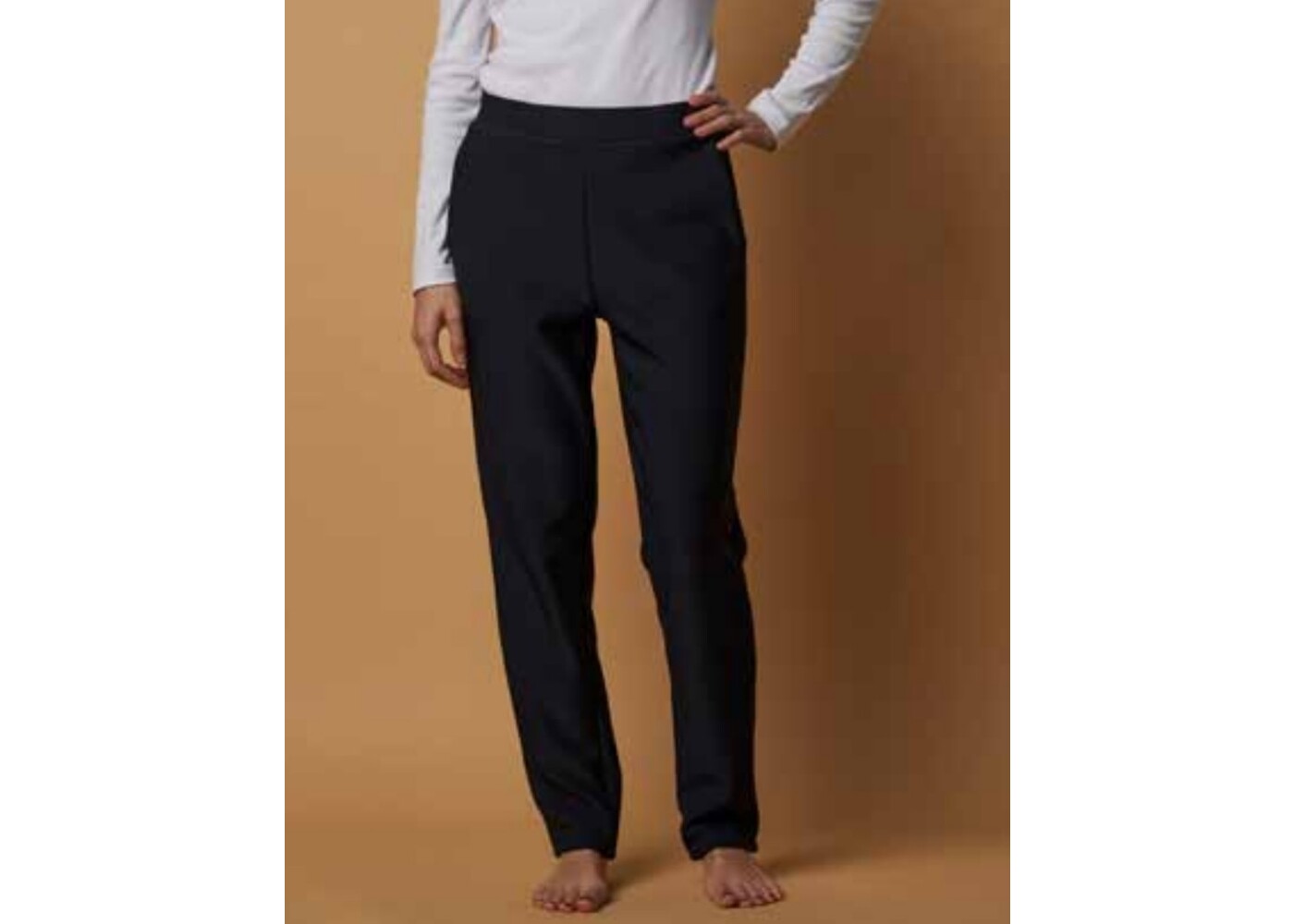 Cherrylane Navy Ponti Pants Fleece Lined w Pockets